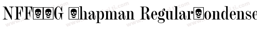 NFFAKG Chapman RegularCondensed字体转换